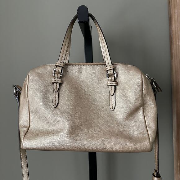 Coach Peyton Mini Metallic Crossbody Purse - Picture 3 of 9